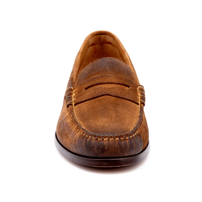 All American Waxed Penny Loafers by Martin Dingman