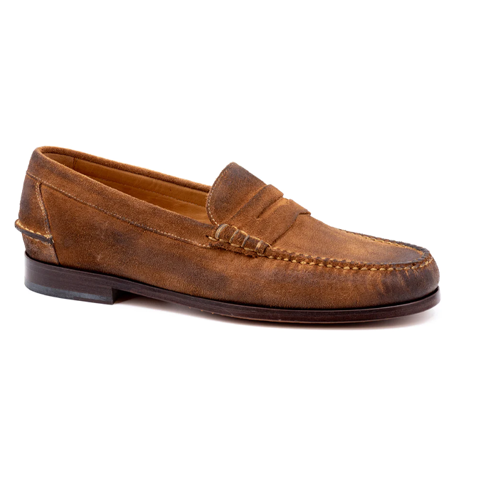All American Waxed Penny Loafers by Martin Dingman