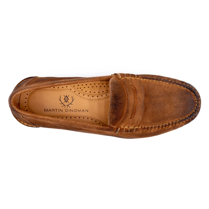 All American Waxed Penny Loafers by Martin Dingman