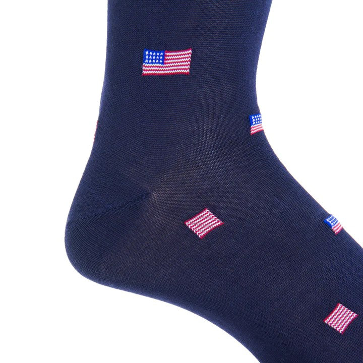 Classic Navy American Flag Cotton Sock