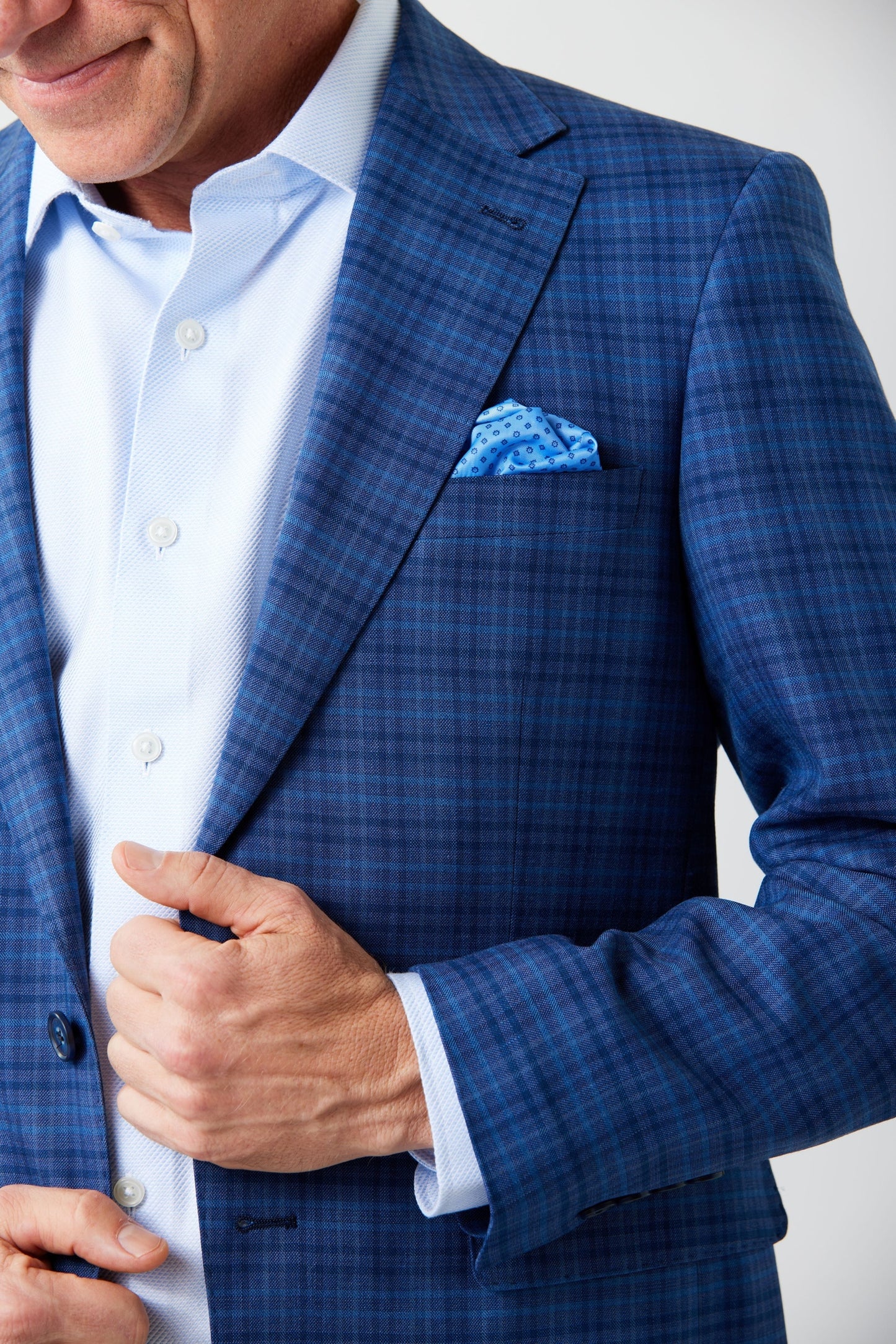 Navy Check Wool Sport Coat