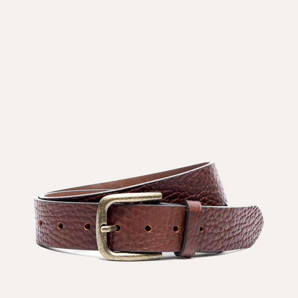 Shrunken American Bison Belt by Will Leather Goods