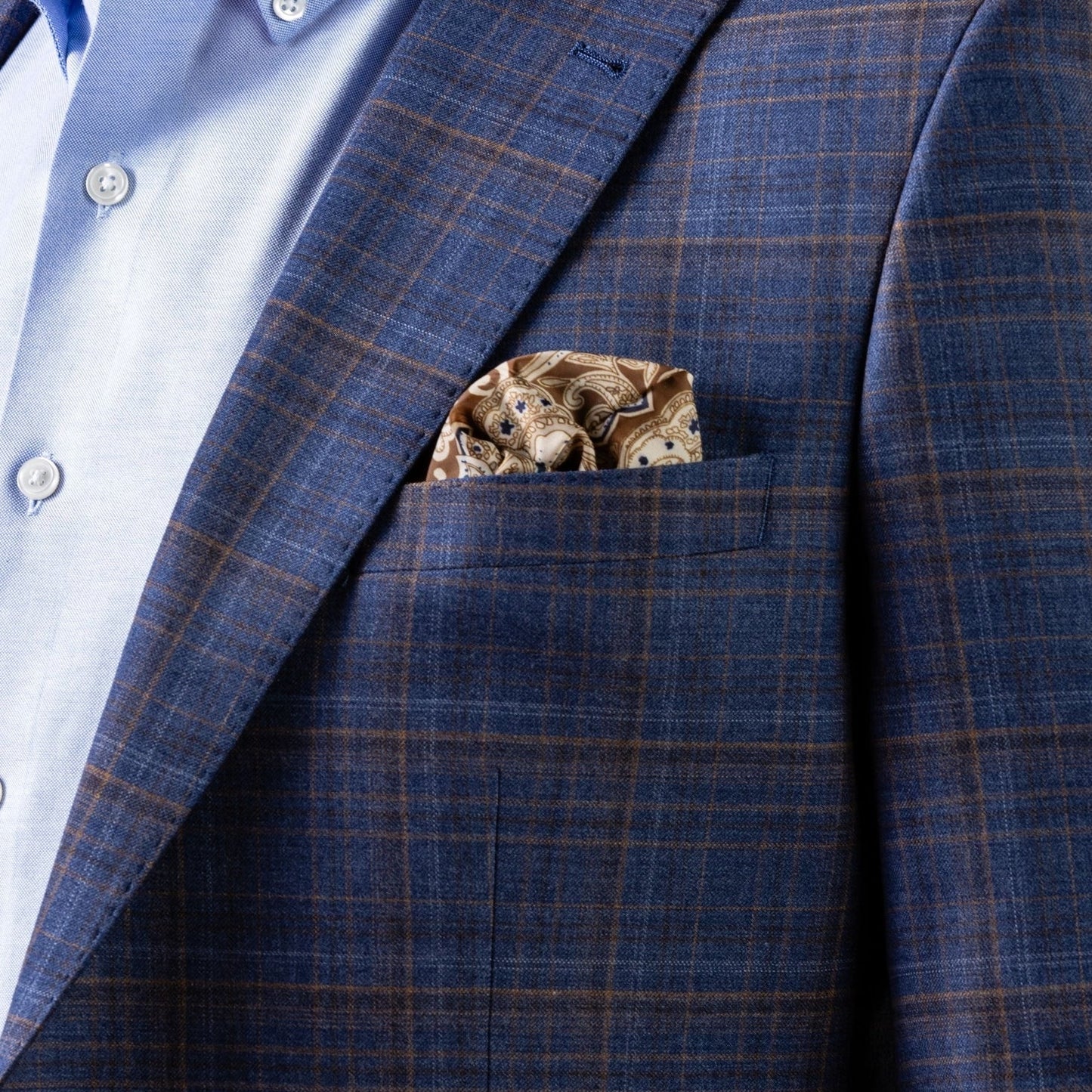 Wool Motion Suit - Blue Plaid