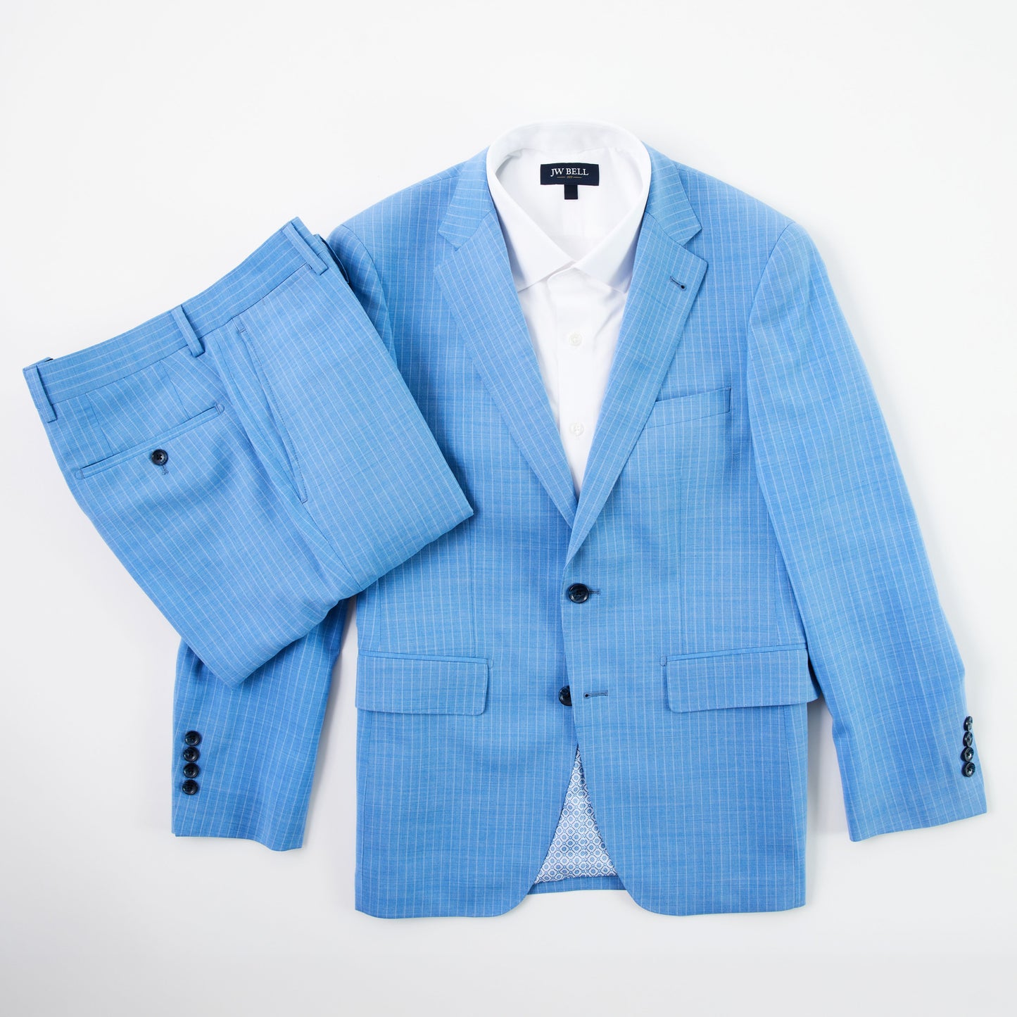 Wool Motion Suit - Marine Blue Stripe