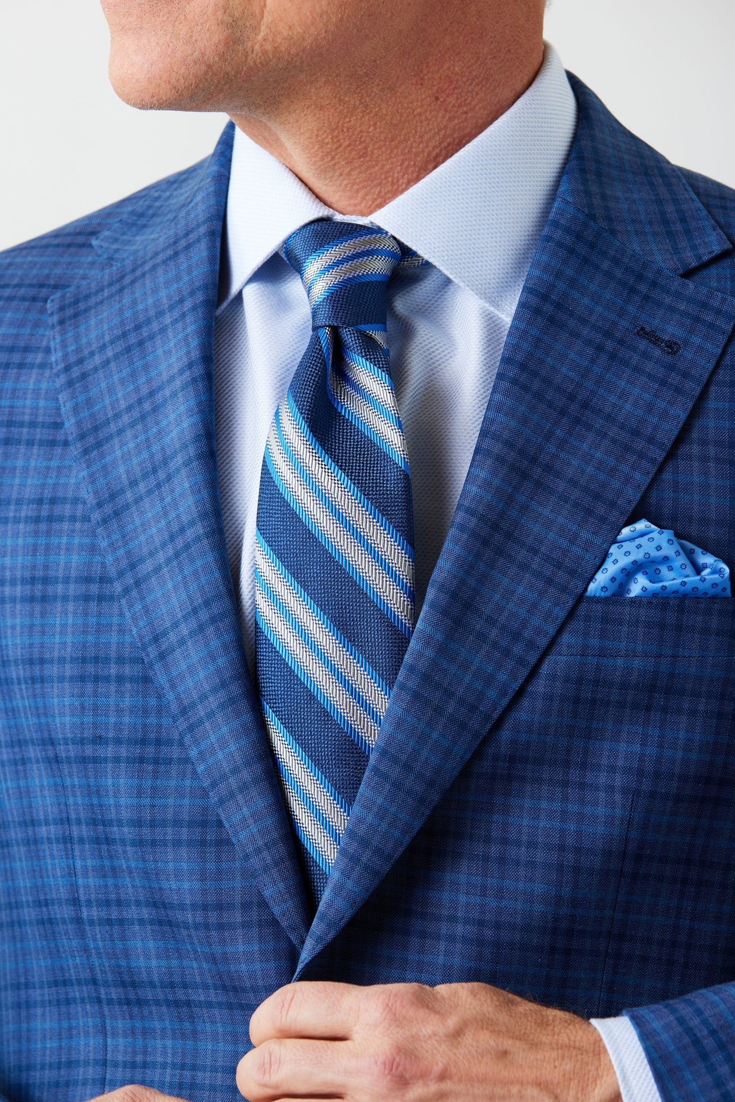 Navy Check Wool Sport Coat