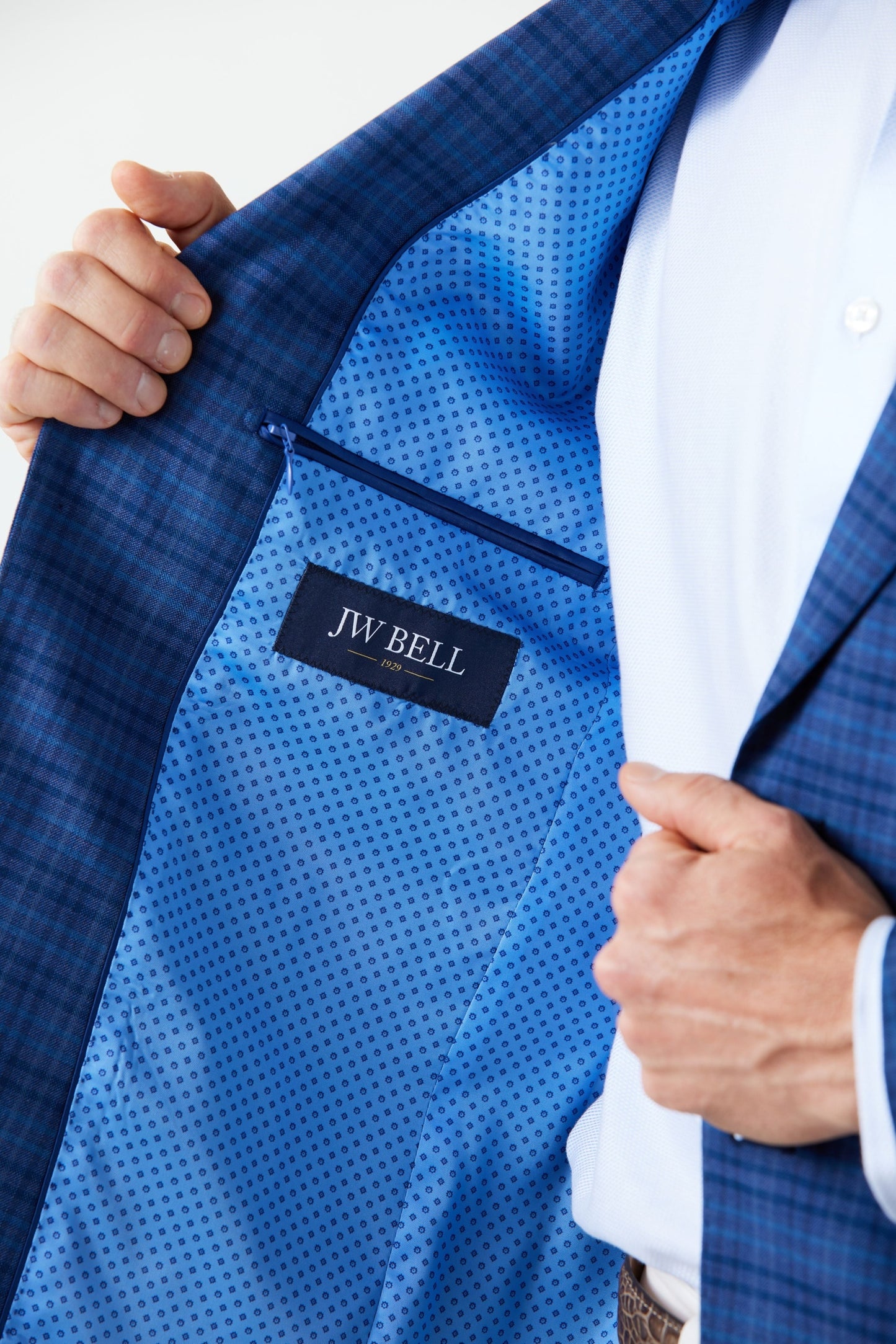 Navy Check Wool Sport Coat