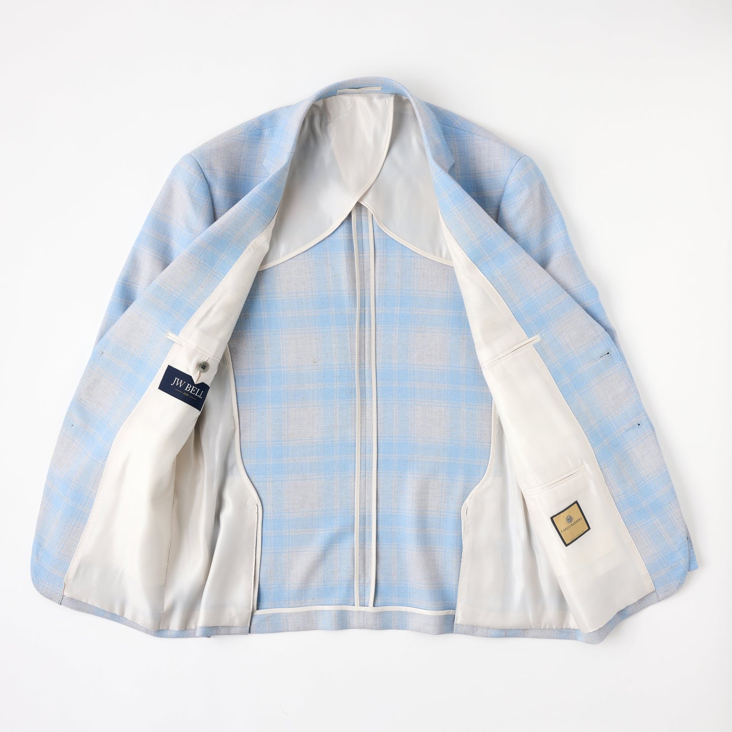 Carlo Barbera Light Blue Plaid Sport Coat