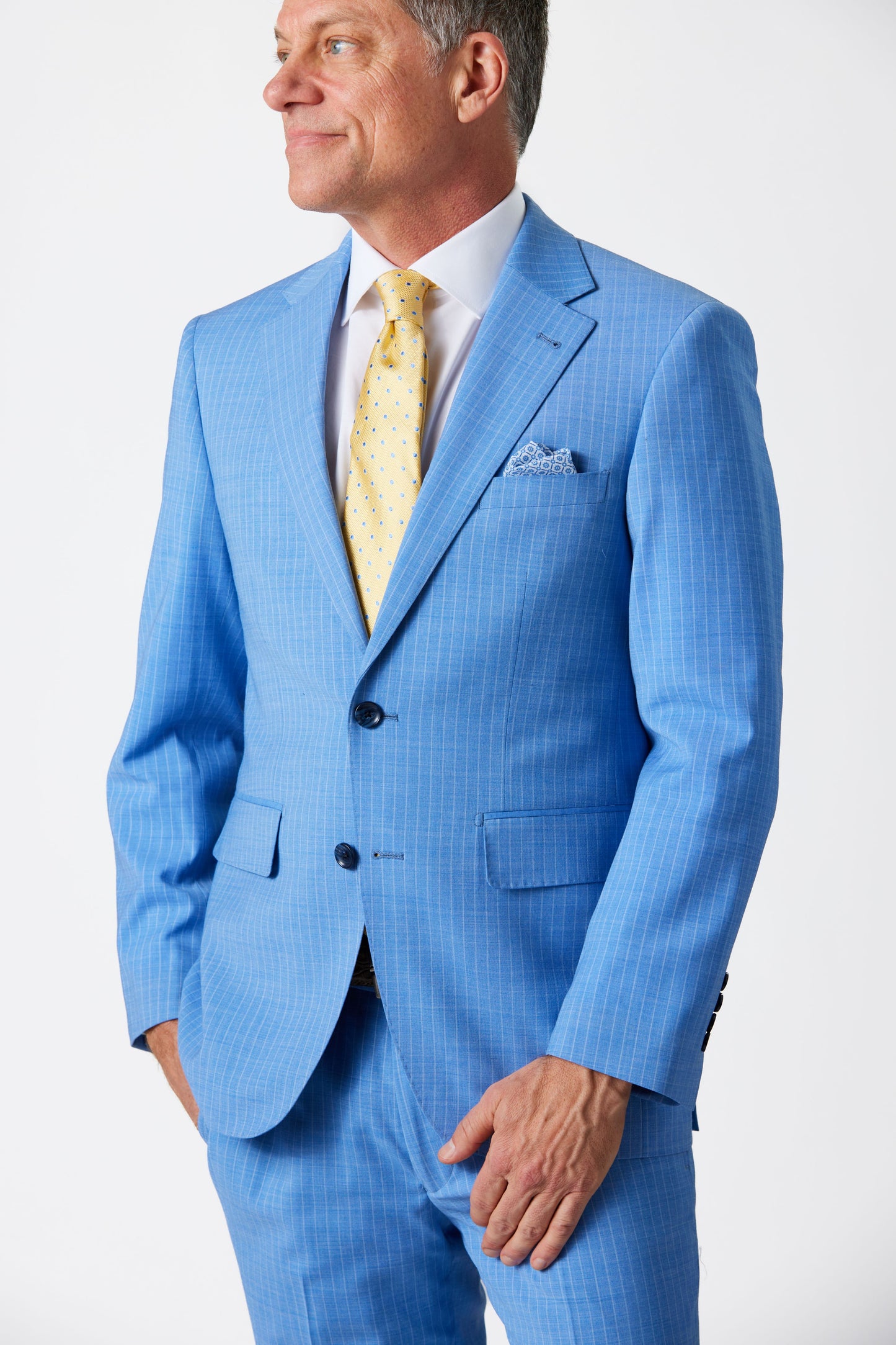 Wool Motion Suit - Marine Blue Stripe