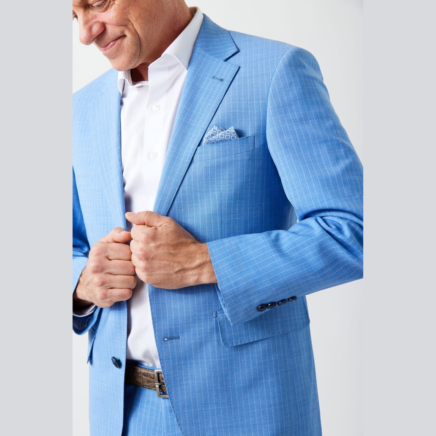 Wool Motion Suit - Marine Blue Stripe