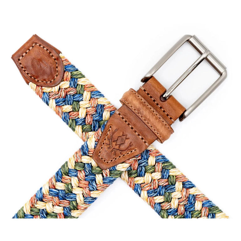 Como Braided Italian Leather and Elastic Belt by Martin Dingman