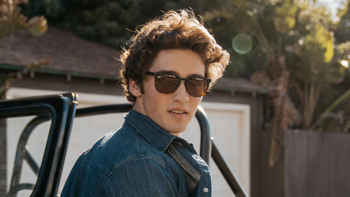 Knockaround Paso Robles: Glossy Black and Tortoise Shell Fade/Amber