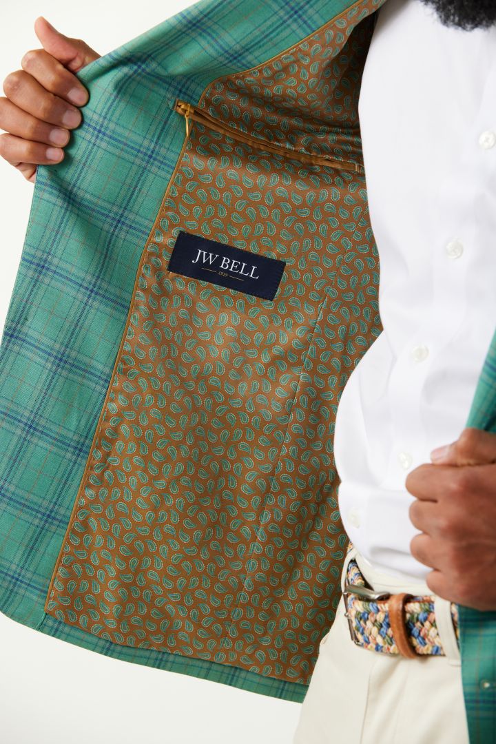 Green Plaid Wool Sport Coat