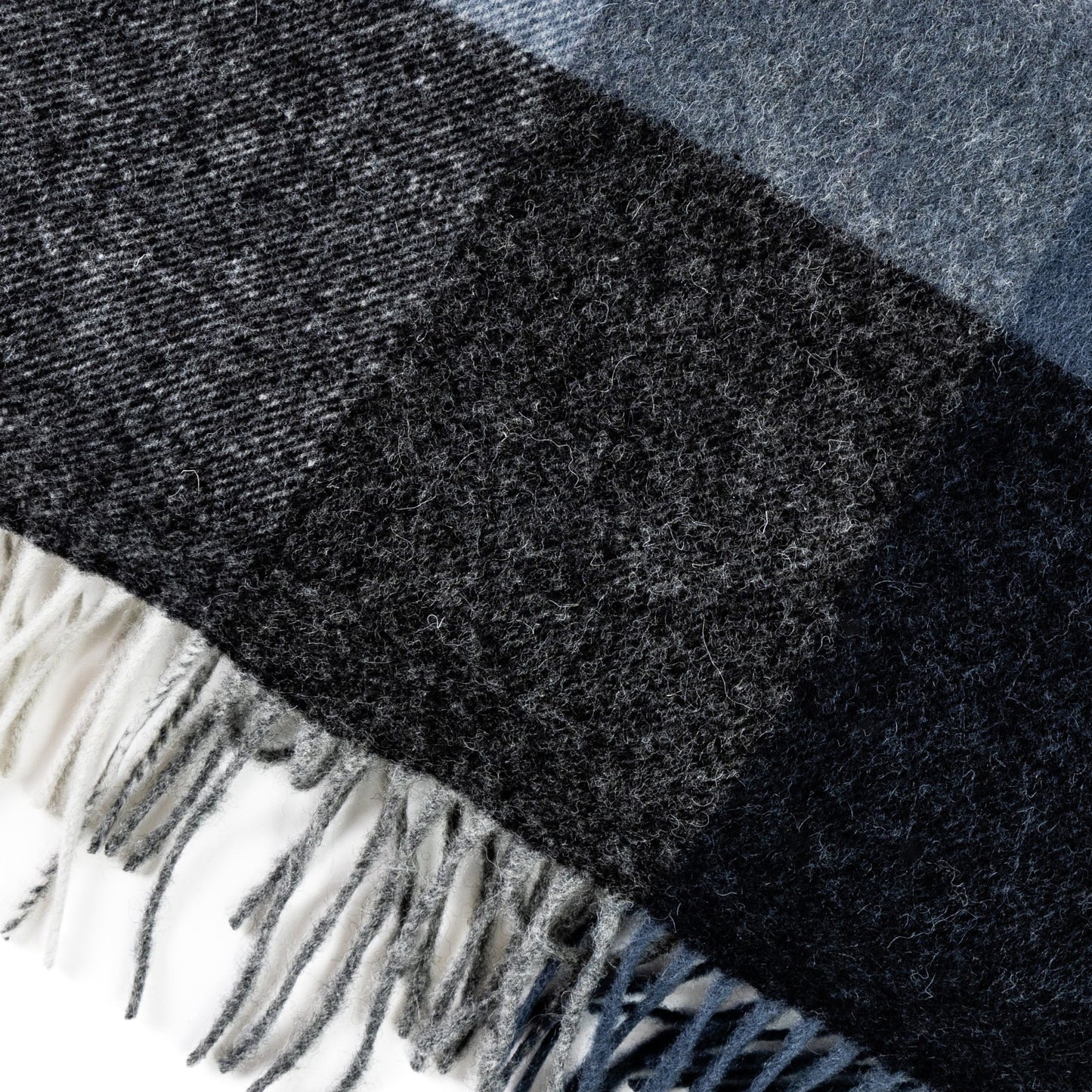 Lambswool Grey Plaid Scarf