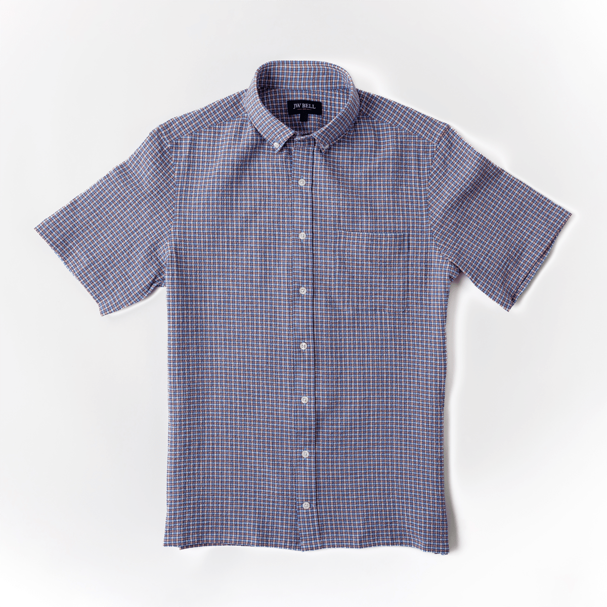 Comfort Seersucker Short-Sleeve Sport Shirt