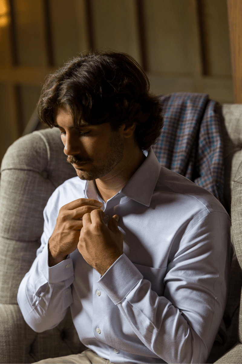 Non-Iron Dress Shirt Spread Collar