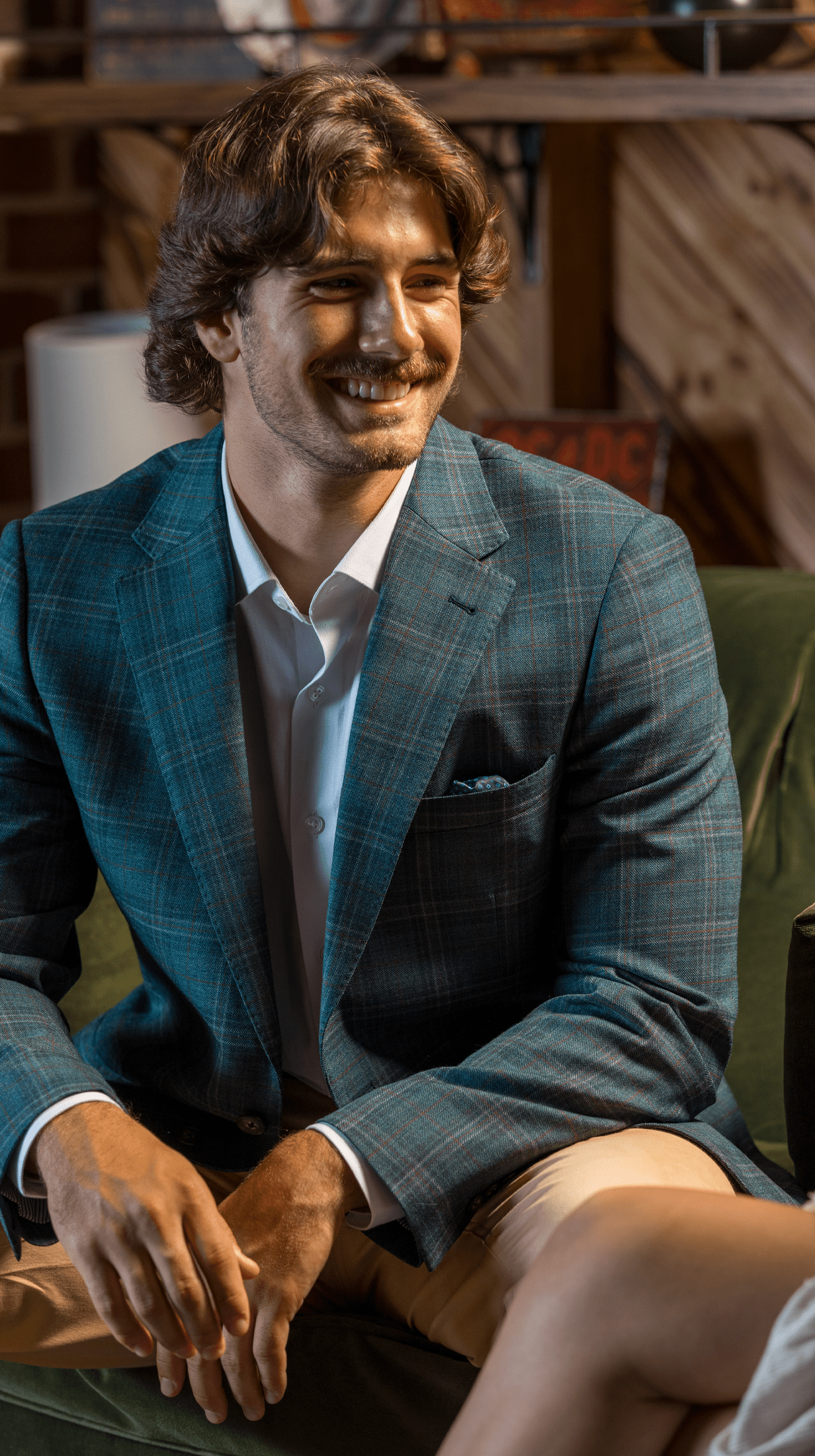 Green Plaid Wool Sport Coat