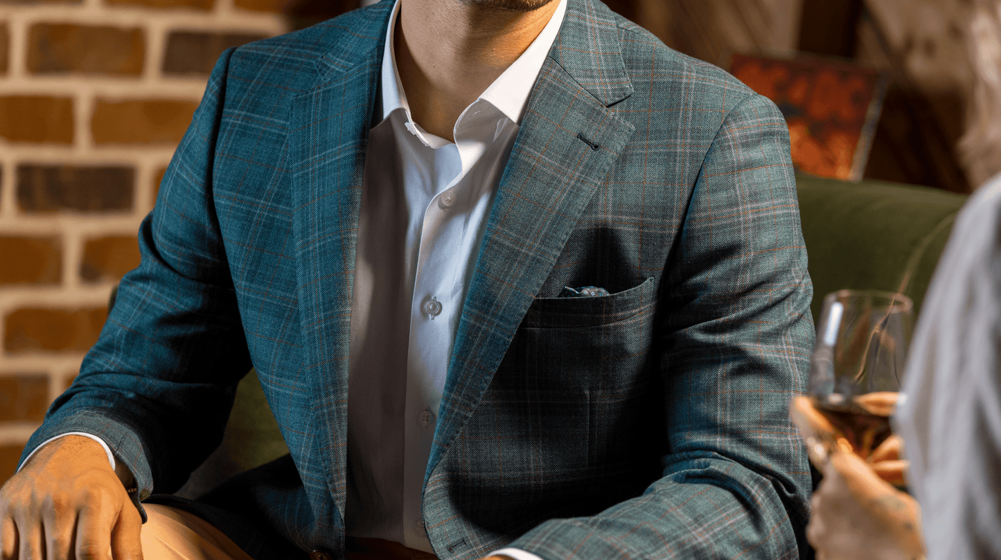 Green Plaid Wool Sport Coat