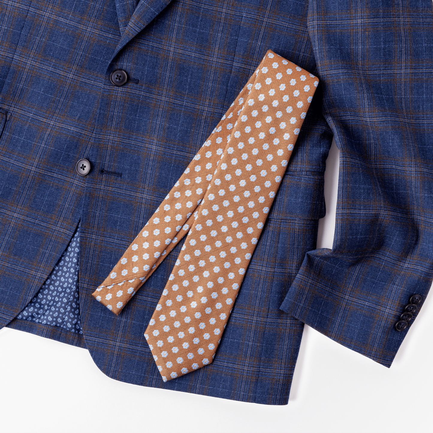 Wool Motion Suit - Navy Plaid