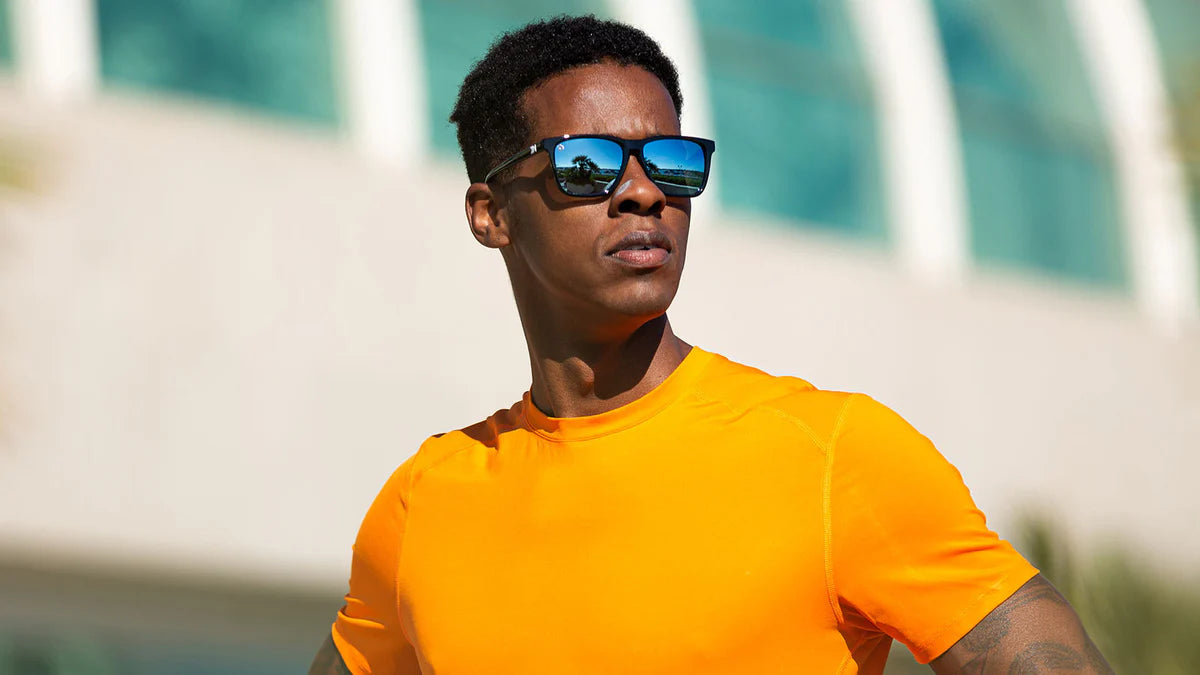 Knockaround Fast Lanes Sport: Jelly Black/Sky Blue