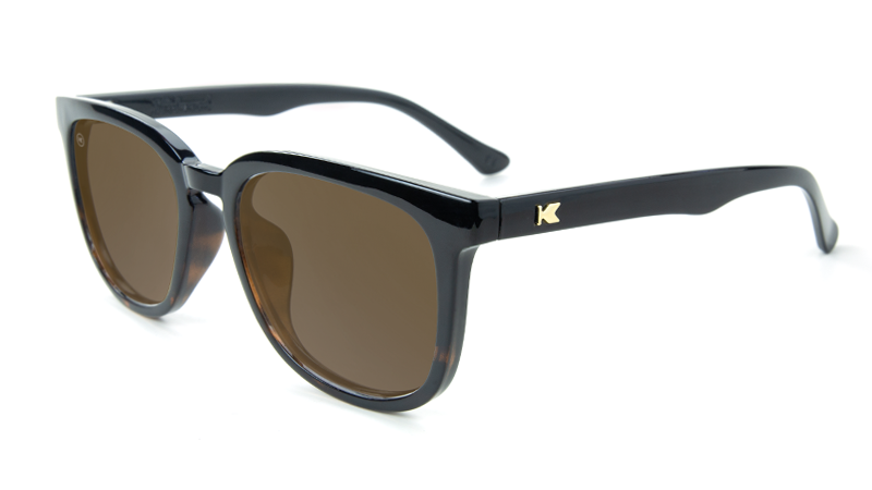 Knockaround Paso Robles: Glossy Black and Tortoise Shell Fade/Amber