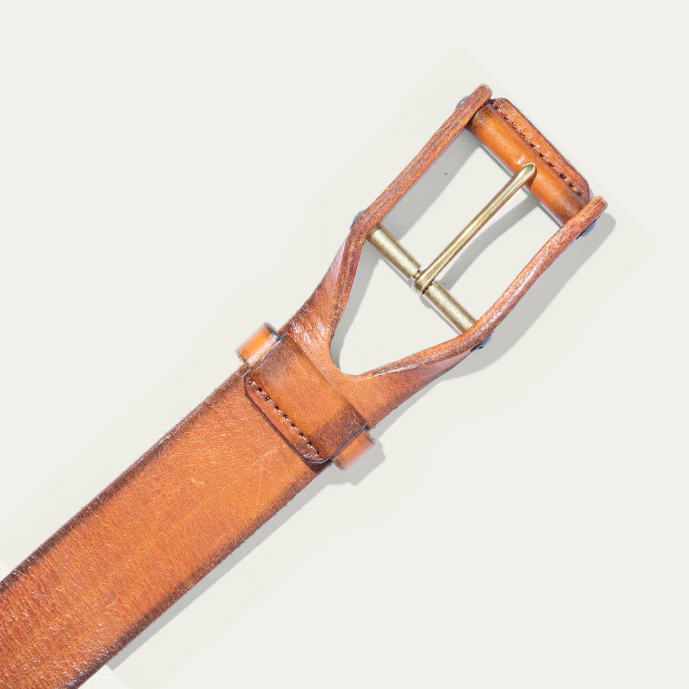 Leather Buckle Belt by Will Leather