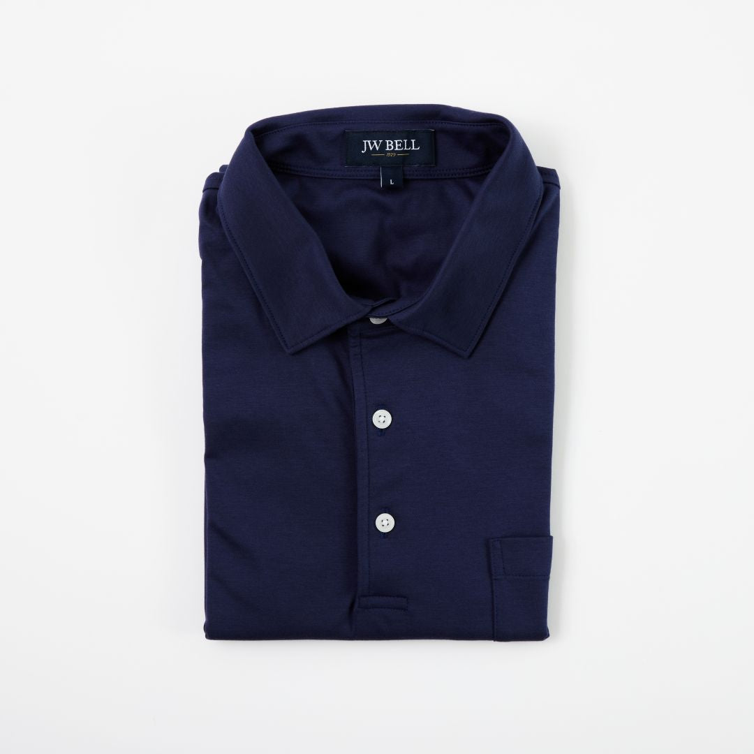 Long Sleeve Comfort Polo w/ Pocket