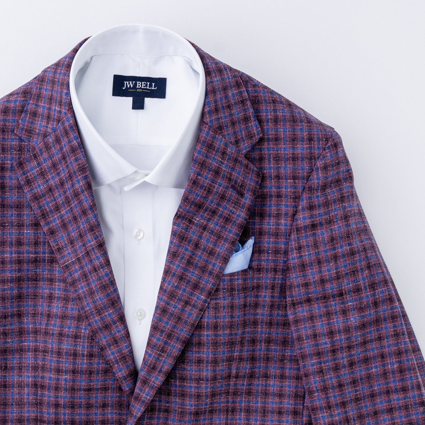 Salmon Check Wool, Linen & Silk Sport Coat