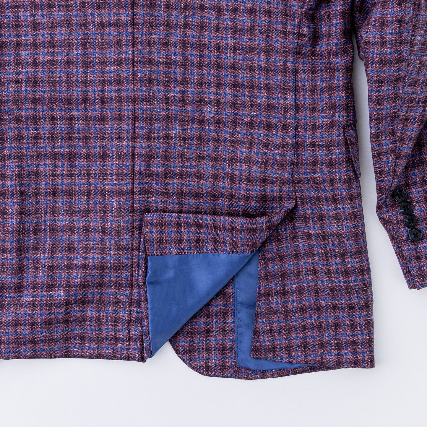 Salmon Check Wool, Linen & Silk Sport Coat
