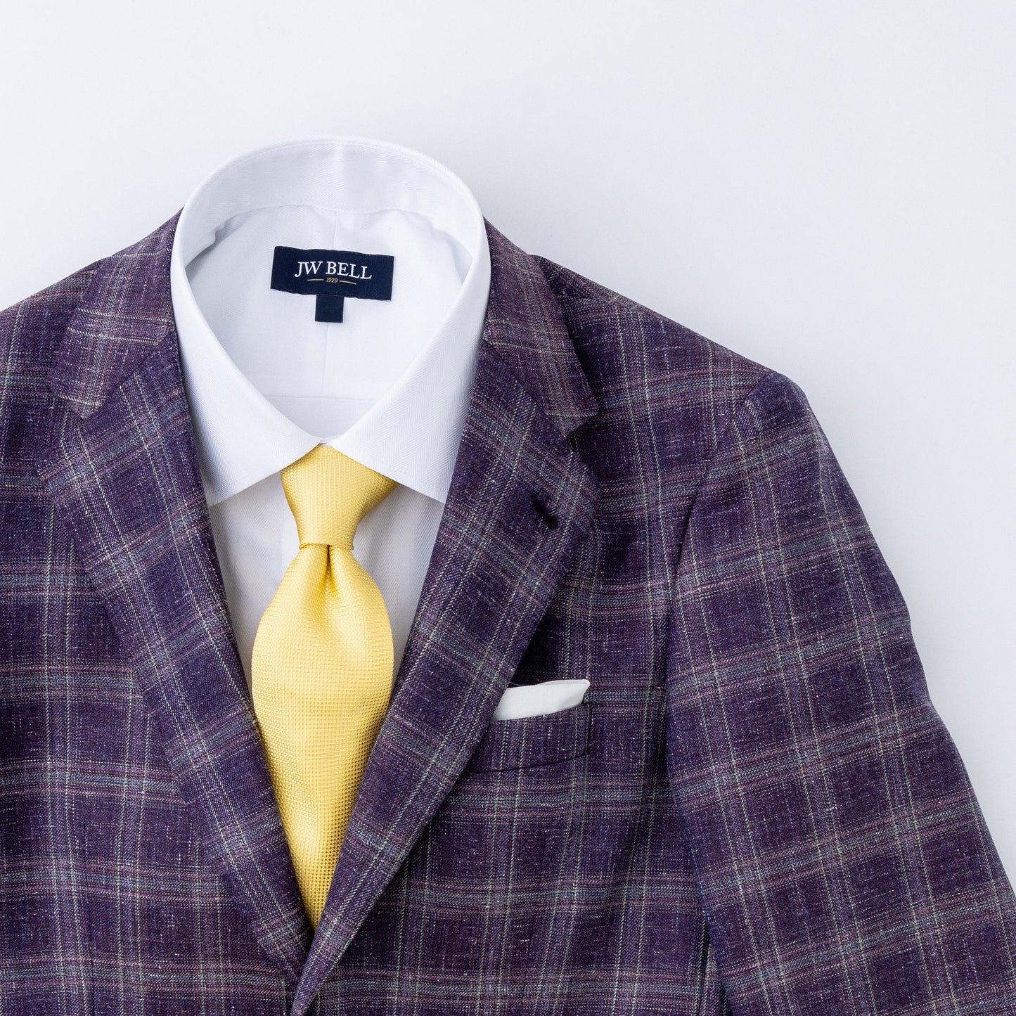Purple Plaid Wool, Linen & Silk Sport Coat