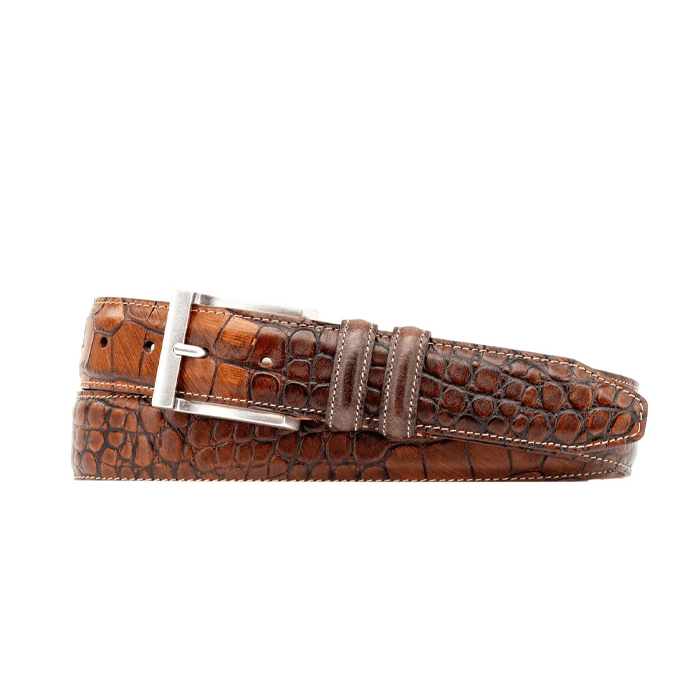 Bill Alligator Grain Leather Belt by Martin Dingman