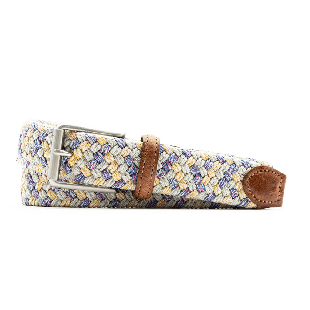 Como Braided Italian Leather and Elastic Belt by Martin Dingman