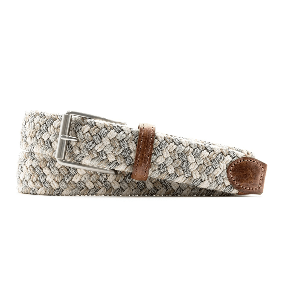 Como Braided Italian Linen and Elastic Belt by Martin Dingman