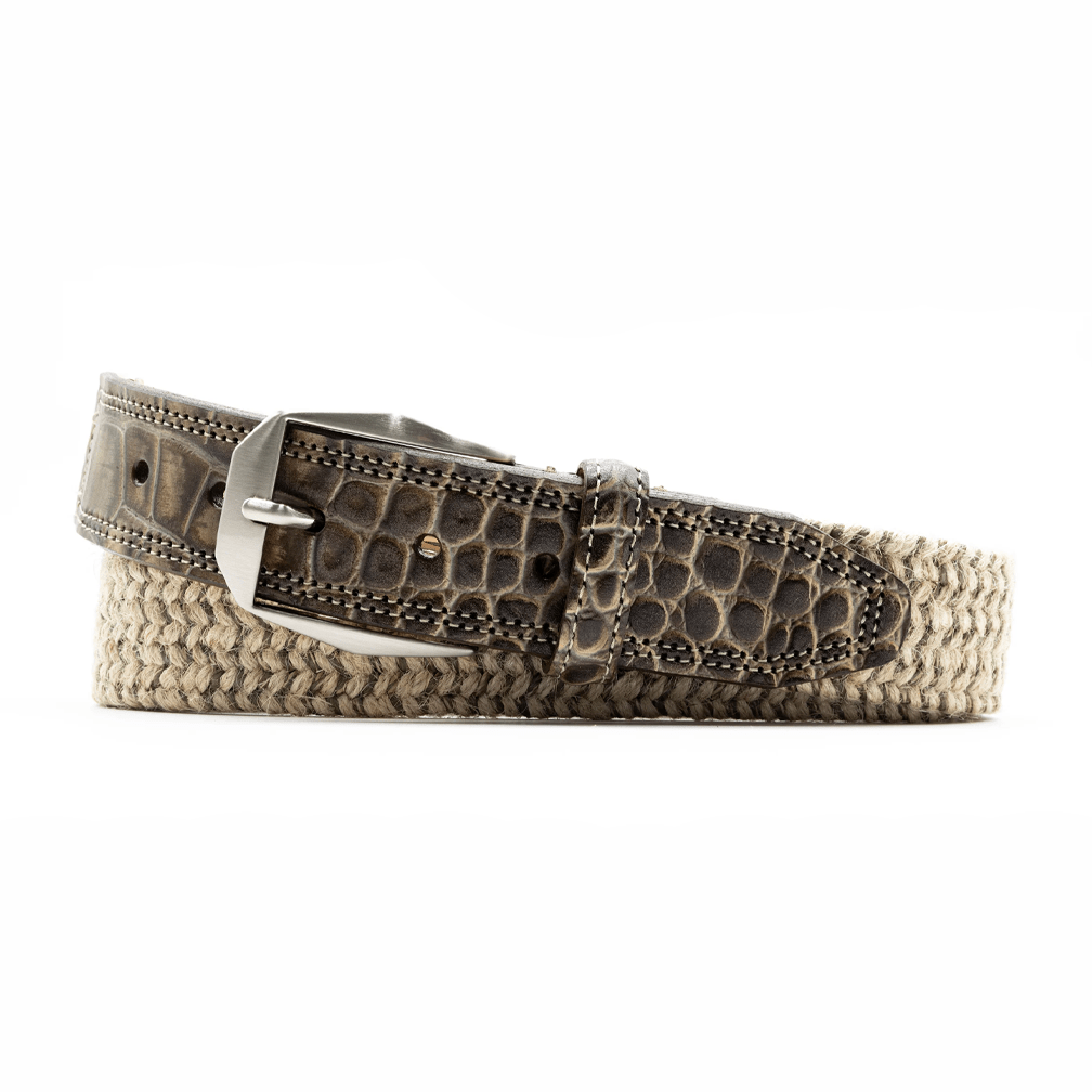 Brooks Braided Italian Linen and Elastic Braided Belt by Martin Dingman