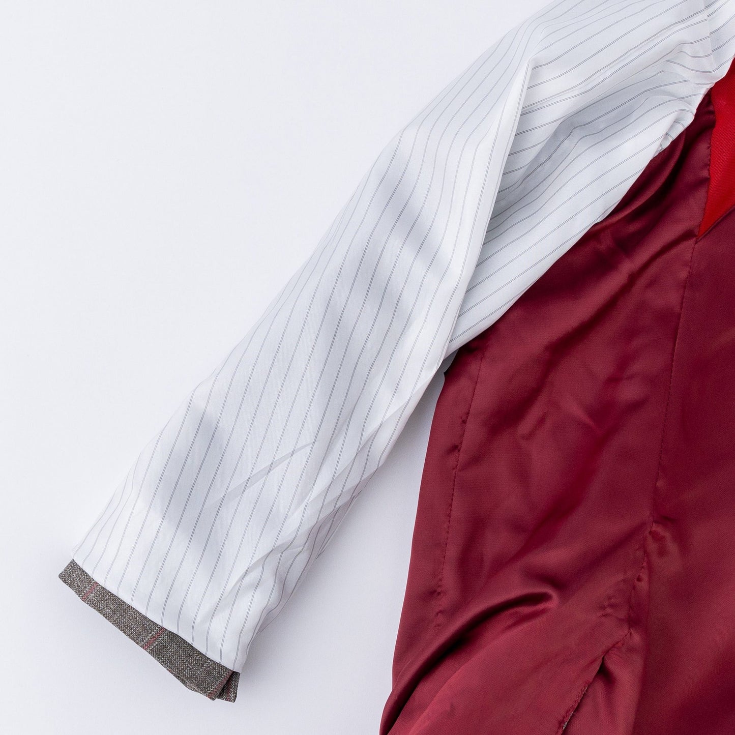 Tan Windowpane Wool, Silk & Linen Sport Coat