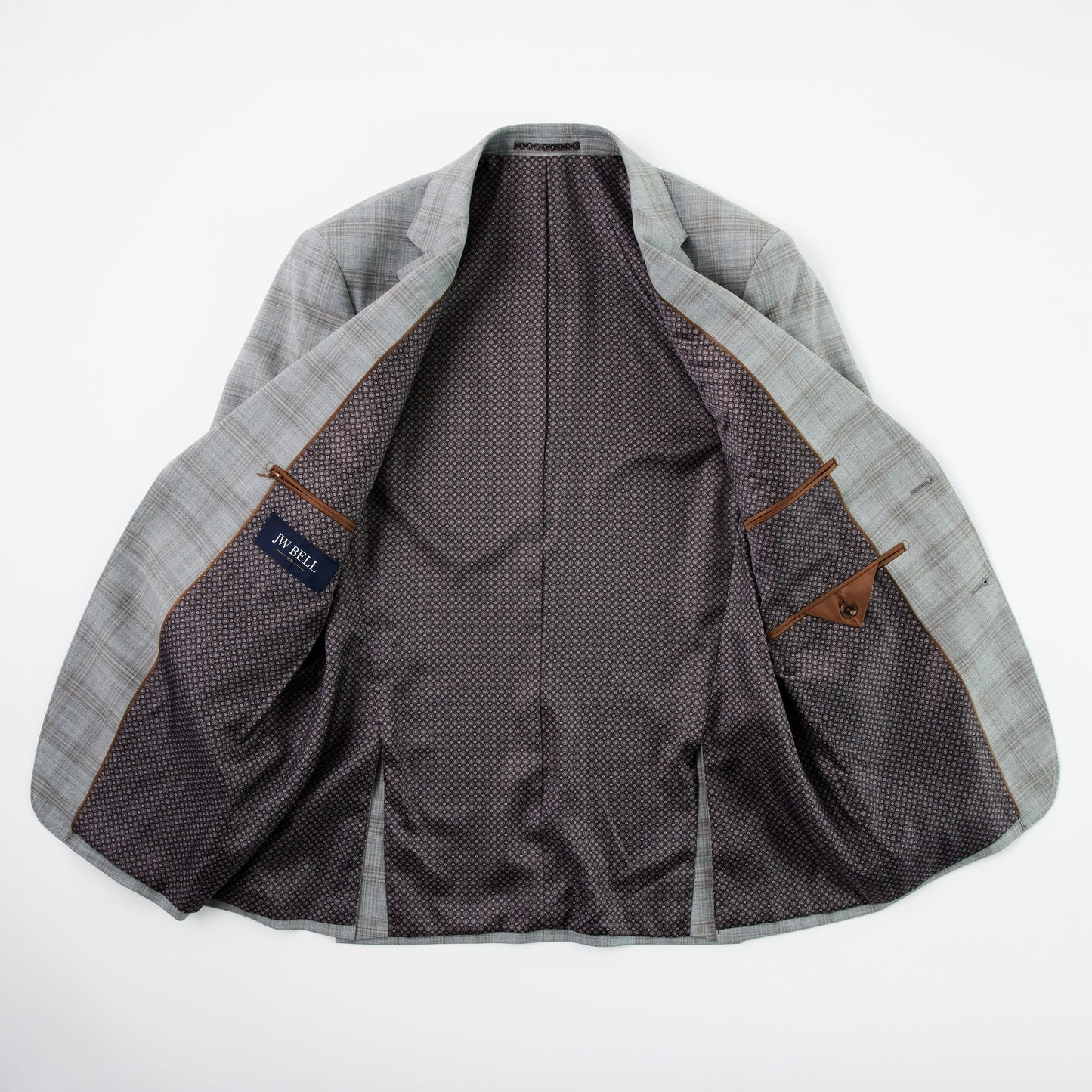 Wool Motion Suit - Taupe Plaid