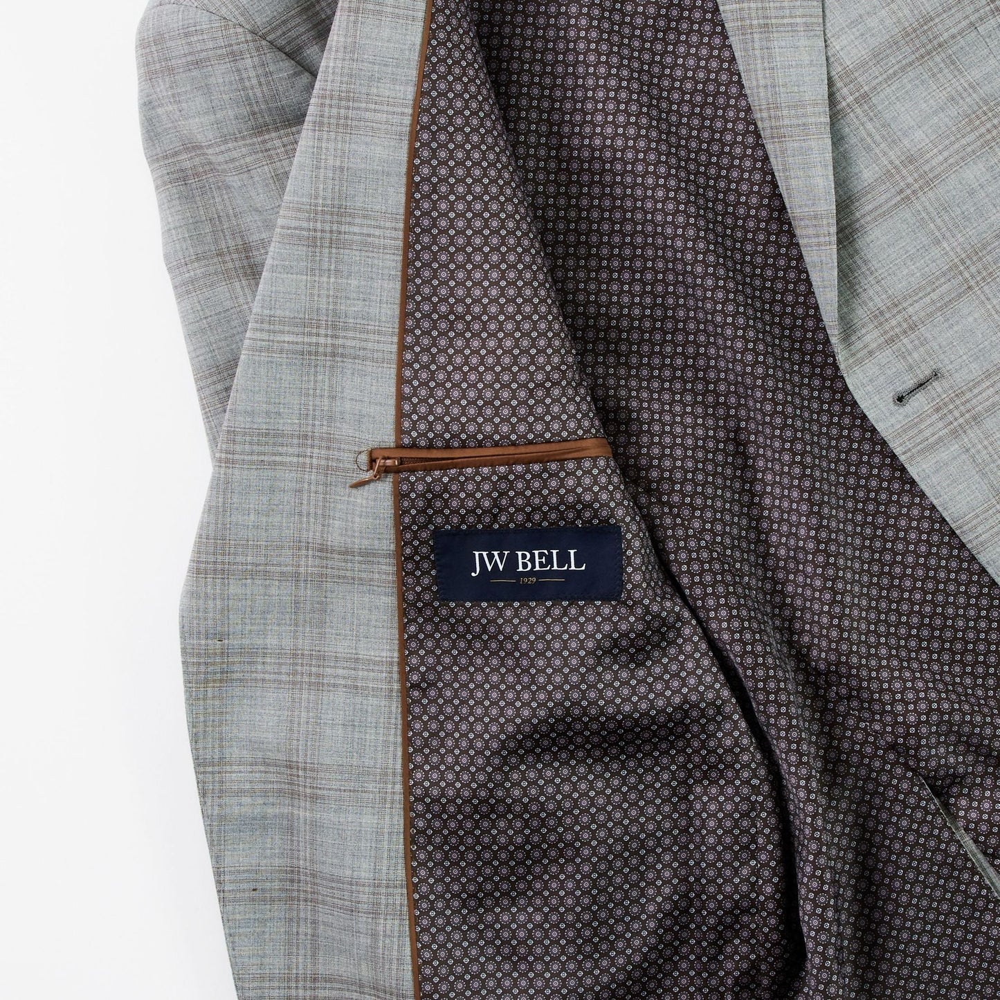 Wool Motion Suit - Taupe Plaid