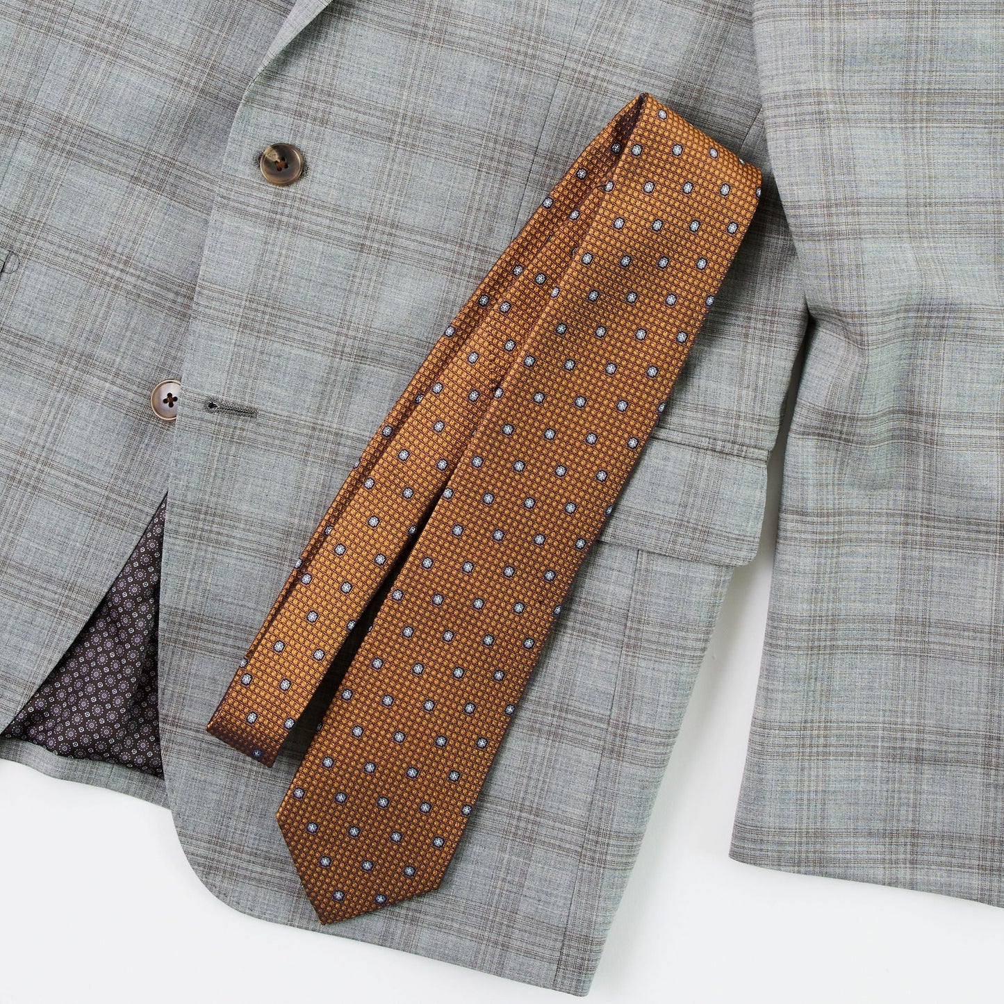 Wool Motion Suit - Taupe Plaid