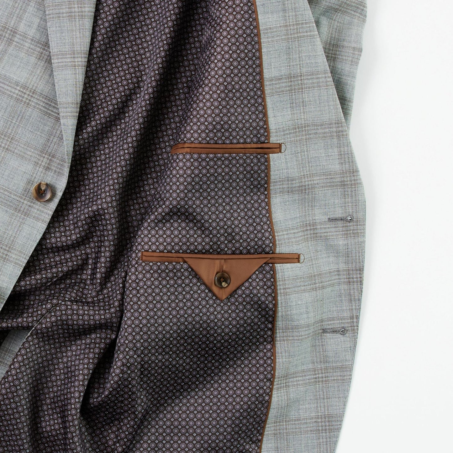 Wool Motion Suit - Taupe Plaid