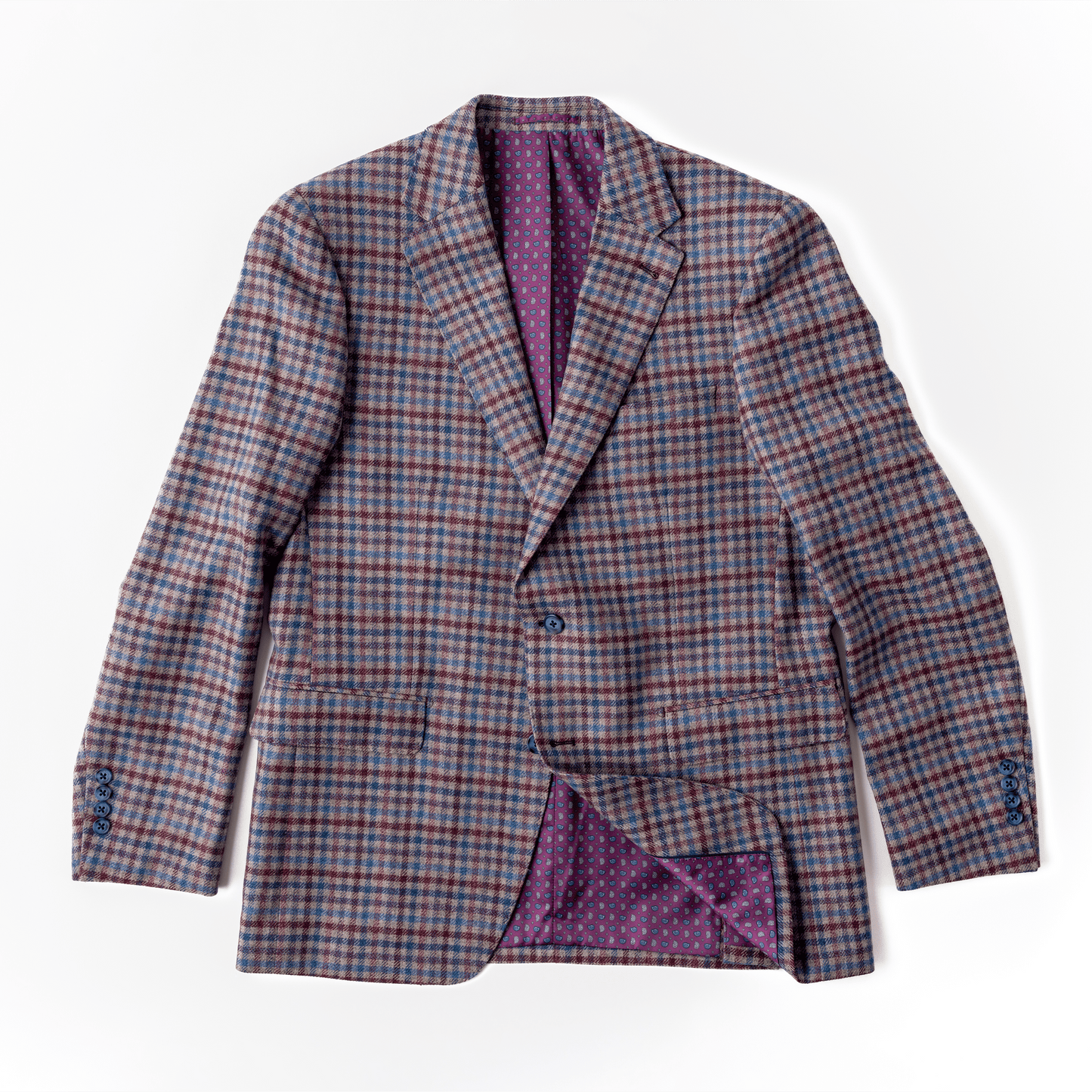 Wheat Checked Wool Sport Coat