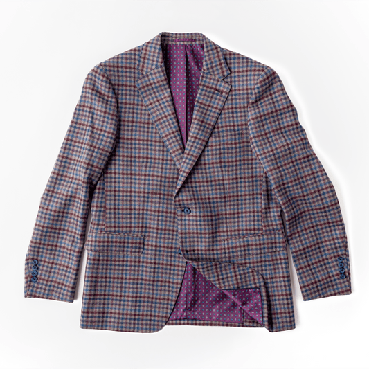 Wheat Checked Wool Sport Coat