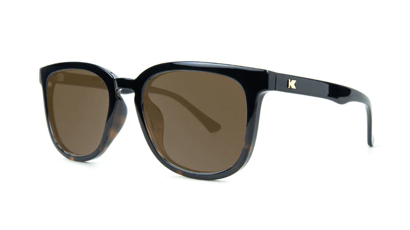 Knockaround Paso Robles: Glossy Black and Tortoise Shell Fade/Amber