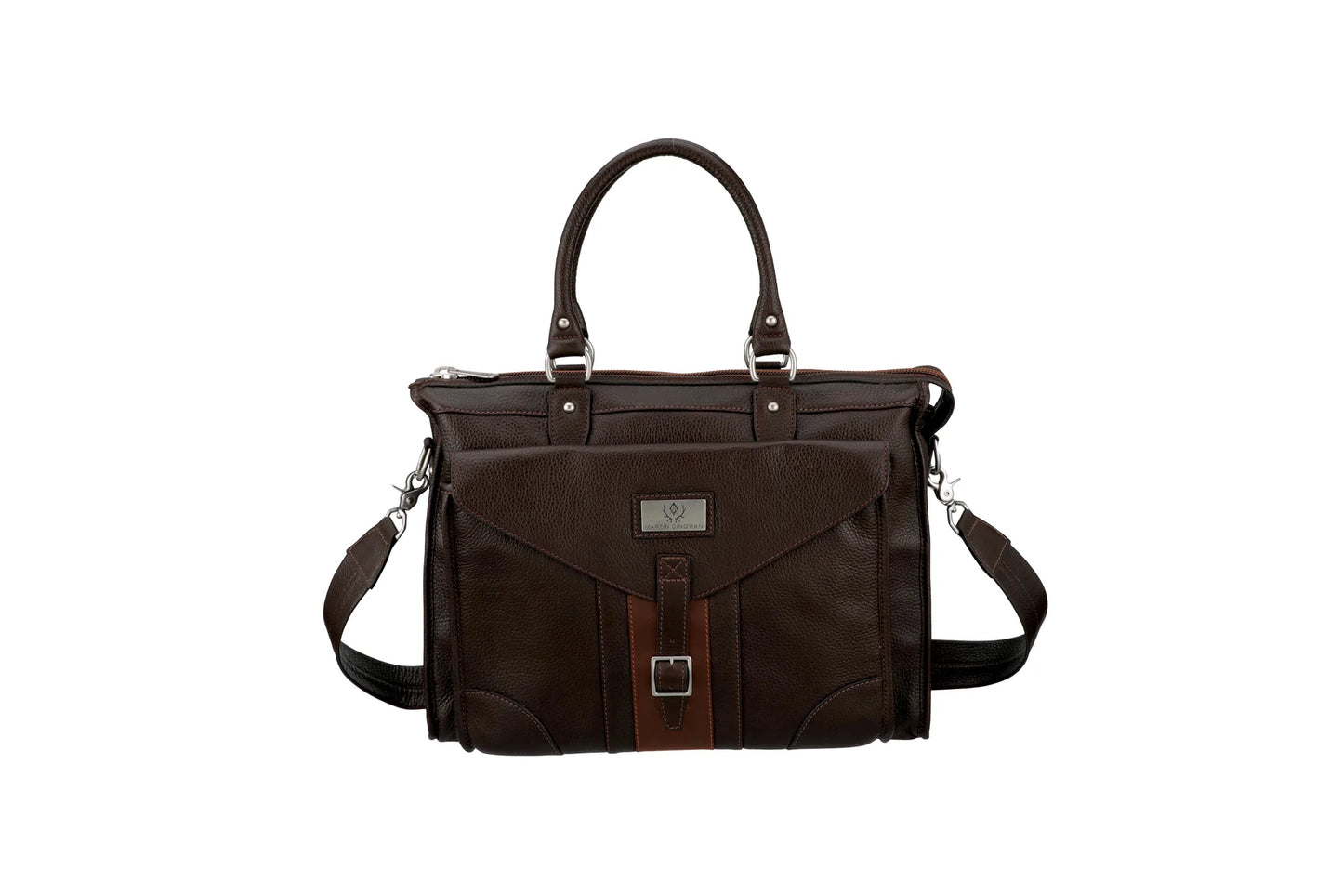 Rudyard Martingale Tumbled Saddle Leather Briefcase by Martin Dingman