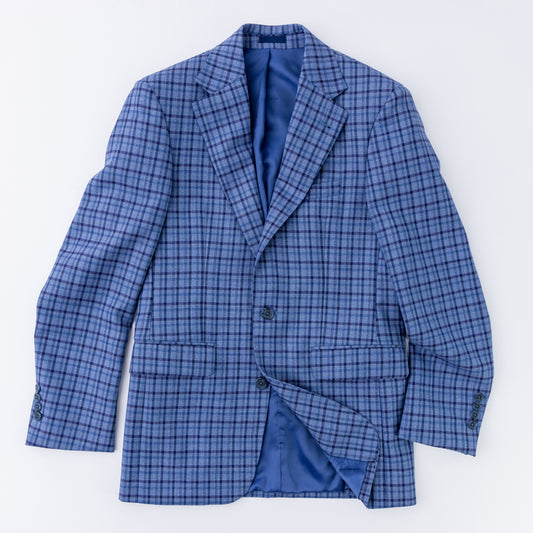 Wool Blue Check Sport Coat