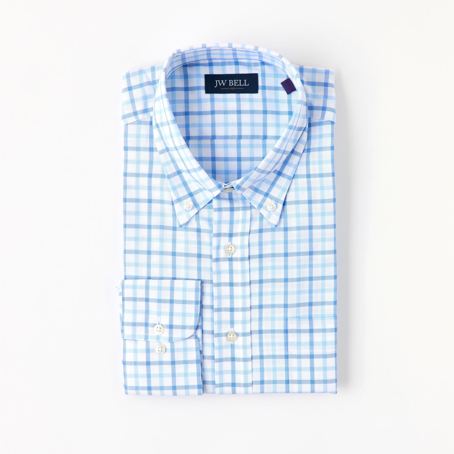 1929 Luxe Cotton Long-Sleeve Sport Shirt Button Down Collar