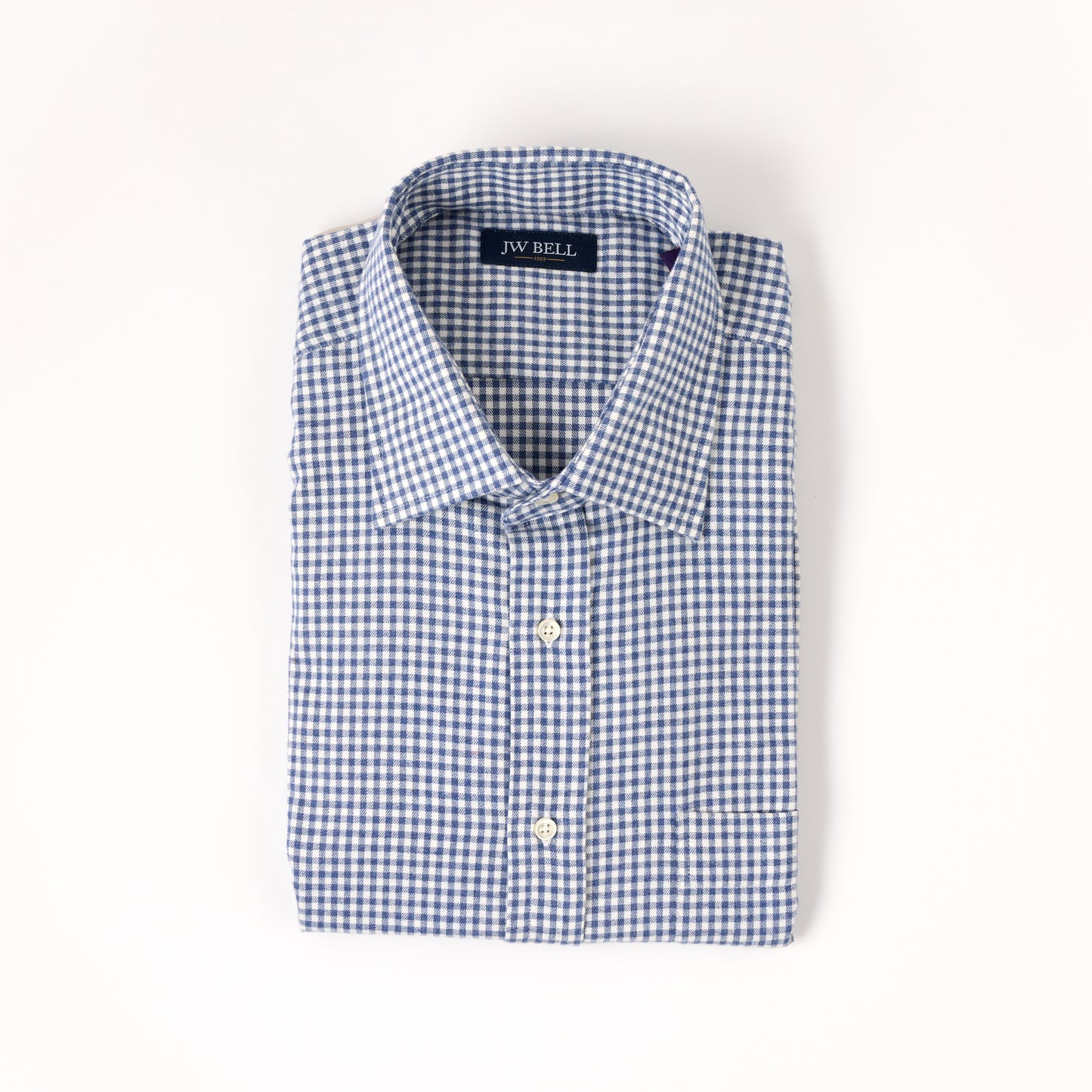 1929 Luxe Cotton Long-Sleeve Sport Shirt Spread Collar