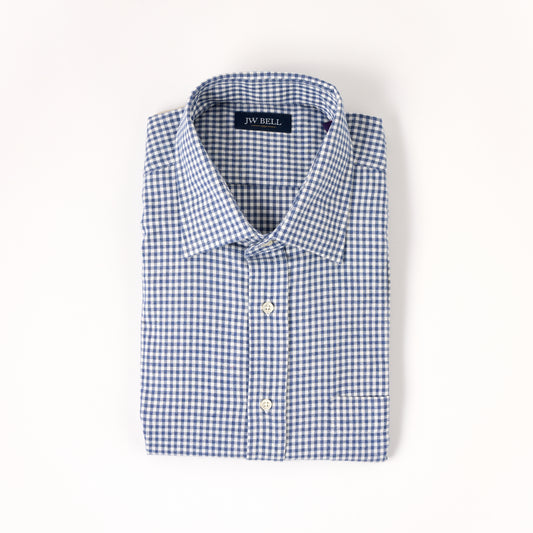 1929 Luxe Cotton Long-Sleeve Sport Shirt Spread Collar