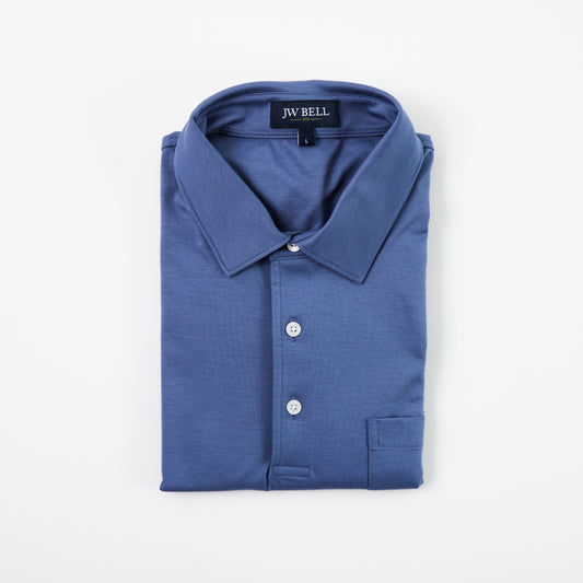 Long Sleeve Comfort Polo w/ Pocket