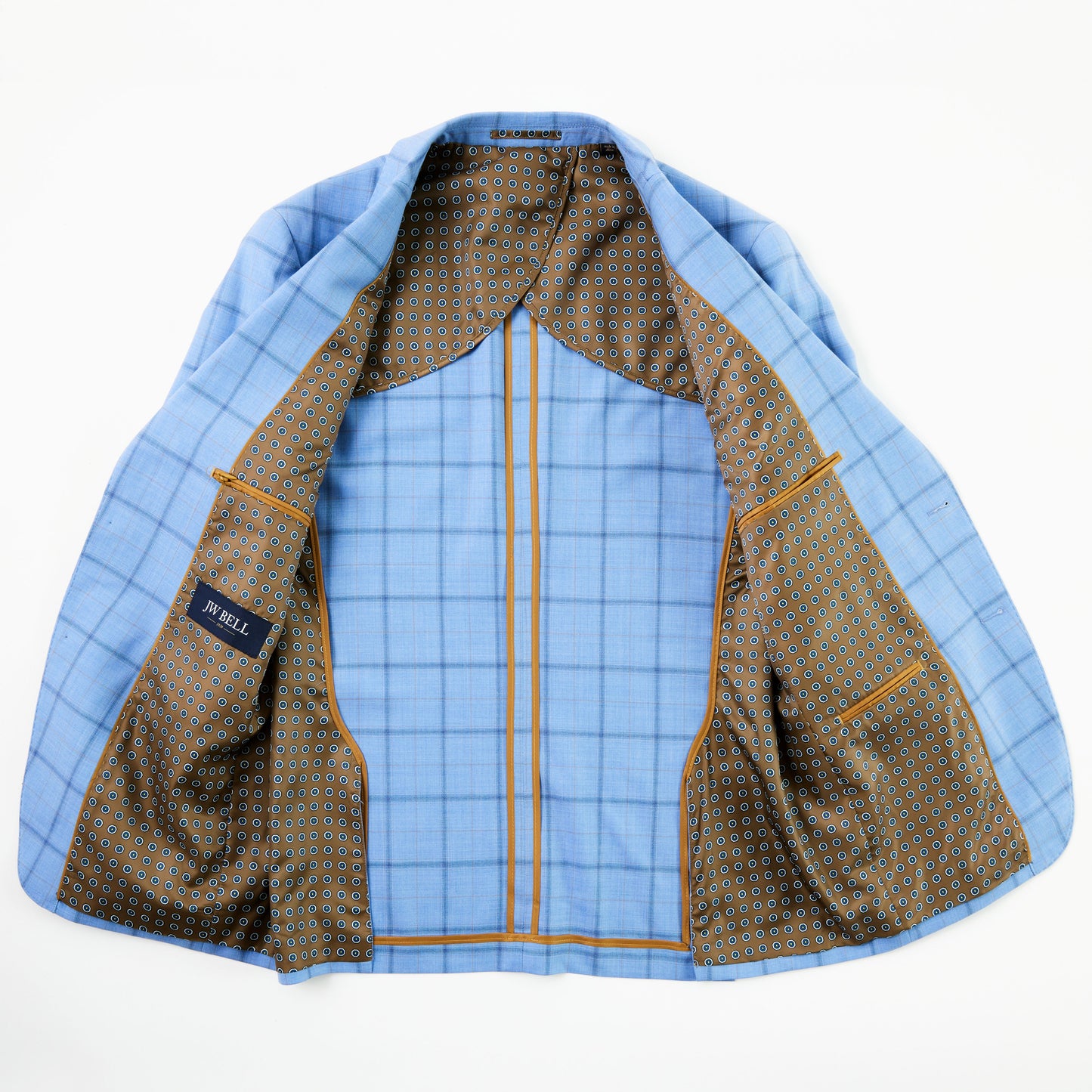 Light Blue Windowpane Wool Sport Coat