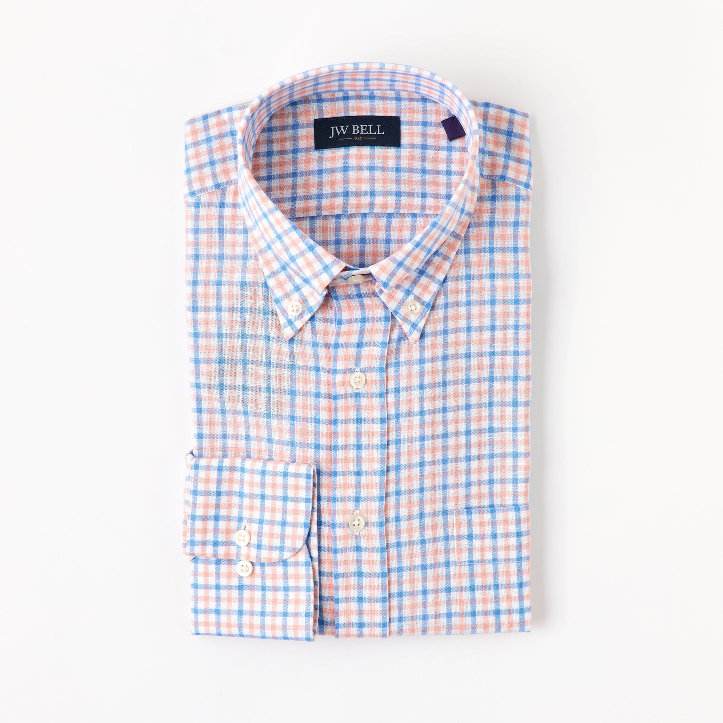 1929 Luxe Linen & Cotton Long-Sleeve Button Down Collar Sport Shirt