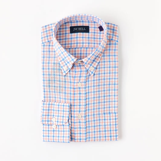 1929 Luxe Linen & Cotton Long-Sleeve Button Down Collar Sport Shirt